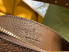 OPHIDIA GG SMALL 25 HANDBAG BEIGE AND EBONY PVC FABRIC