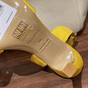 SLINGBACK ETERNITE 105 YELLOW LAMBSKIN AND CROCODILE LEATHER