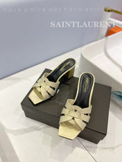 SL TRIBUTE MULES FLAX CALFSKIN