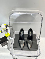 SL OPYUM BASIC HIGH HEEL BLACK CALFSKIN