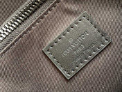 LV 25S S LOCK MESSENGER BAG 21 IN BLACK AND BROWN MONOGRAM MACASSAR CALFSKIN