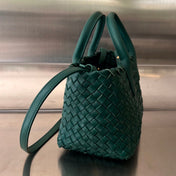 MINI CABAT 20 IN KAITOKE GREEN LAMBSKIN