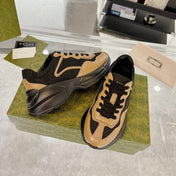 GG 100 RHYTON SNEAKER Black Caramel Brown