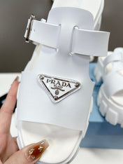 MONOLITH SLIPPER SANDALS IN WHITE RUBBER