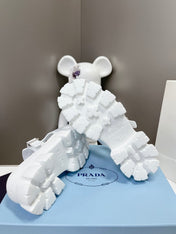 MONOLITH SLIPPER SANDALS IN WHITE RUBBER