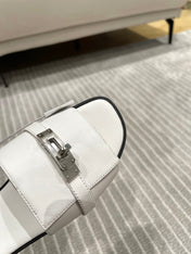 GABRIEL SANDAL WHITE CALFSKIN