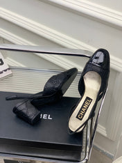 HIGH SLINGBACKS 65 BLACK CALFSKIN