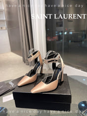 SL FANNY SLINGBACK PUMPS CHAMPAGNE SATIN