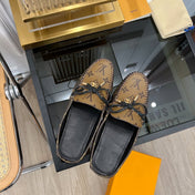 LV GLORIA FLAT LOAFER CLASSIC MONOGRAM PALE BROWN