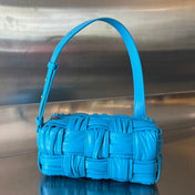 SMALL BRICK CASSETTE 23 IN SKY BLUE SOFT LAMBSKIN