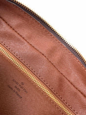 TROCADERO MEDIUM MESSENGER BAG 27 IN BEIGE AND BROWN MONOGRAM COATED CANVAS