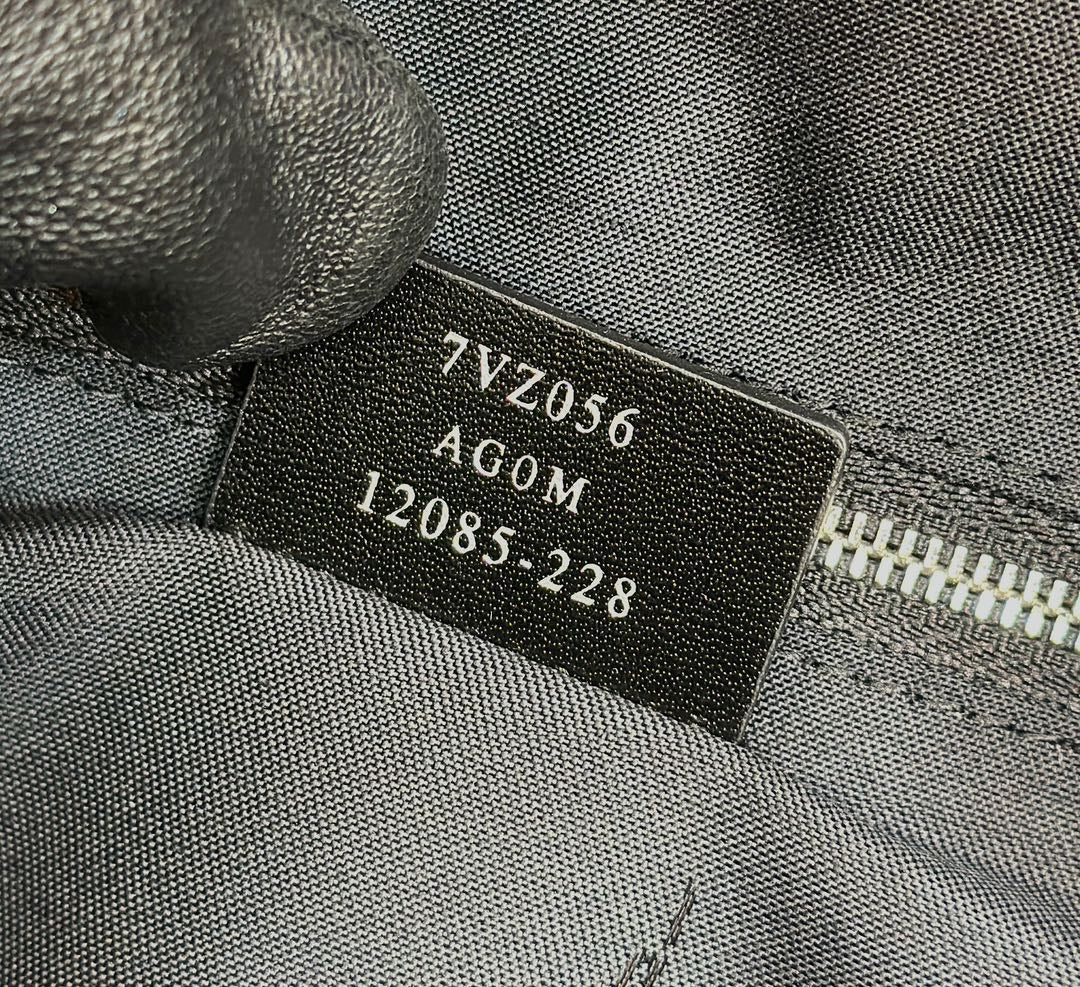FENDI STRIKE LARGE 46 FF MIDNIGHT BLUE JACQUARD FABRIC BACKPACK