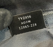 FENDI STRIKE 41 MEDIUM FF MIDNIGHT BLUE JACQUARD FABRIC BACKPACK