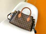 LV 25S OPÉRA MEDIUM BAG 36 IN BROWN AND BLACK MONOGRAM CALFSKIN GOLD HARDWARE
