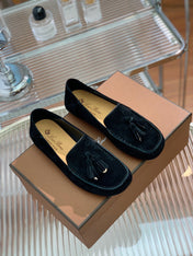 LP DOT SOLE WALK LOAFERS BLACK SUEDE
