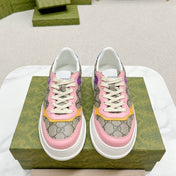 GG TRAINER LIGHT BROWN AND PINK CALFSKIN
