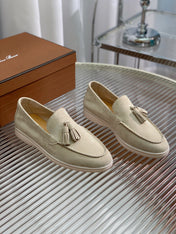 LP SUMMER WALK TASSELS LOAFERS BEIGE SUEDE