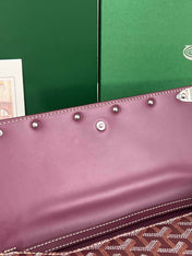 MONTE-CARLO PM CLUTCH 25 IN WINE RED GOYARDINE CANVAS