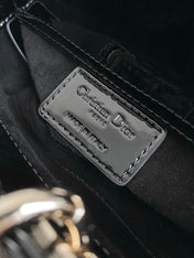 MINI D-JOY BAG 17 IN BLACK LAMBSKIN