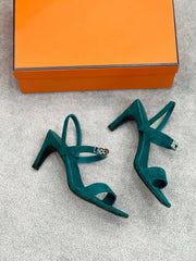 Glamour 75 Sandal Ocean Blue Suede