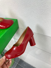 ATOMIC HIGH PUMP 9 CM IN RUBY RED CALFSKIN