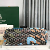 SAINT LOUIS PM BAG 34 IN BLUE LETTRES CAMOUFLAGE GOYARDINE CANVAS