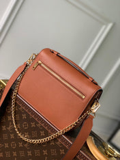 OXFORD 22 IN FIRE ORANGE LAMBSKIN GOLD HARDWARE