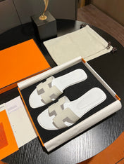 0RAN SANDAL Leather White