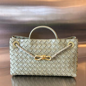 SMALL ANDIAMO 29 IN ECRU BEIGE LAMBSKIN