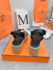 HAVANE 30 SANDAL IN WHITE AND PEANUT BROWN CALFSKIN