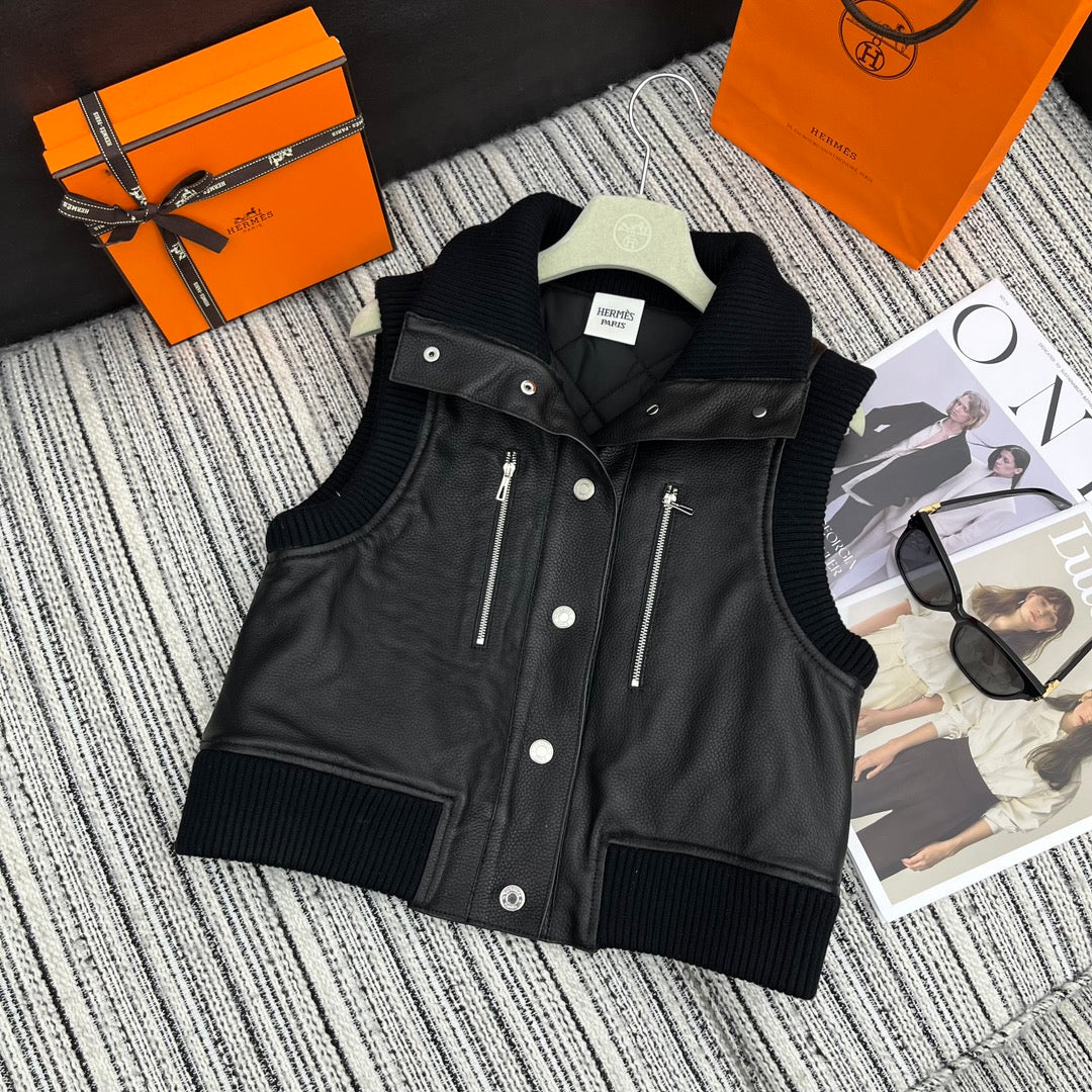 HERMES 25S SHEEPSKIN VEST 175