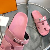Chypre Sandal Pink Suede
