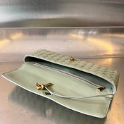 BV Long Clutch Andiamo With Handle 31cm Light Green Calfskin Ghw