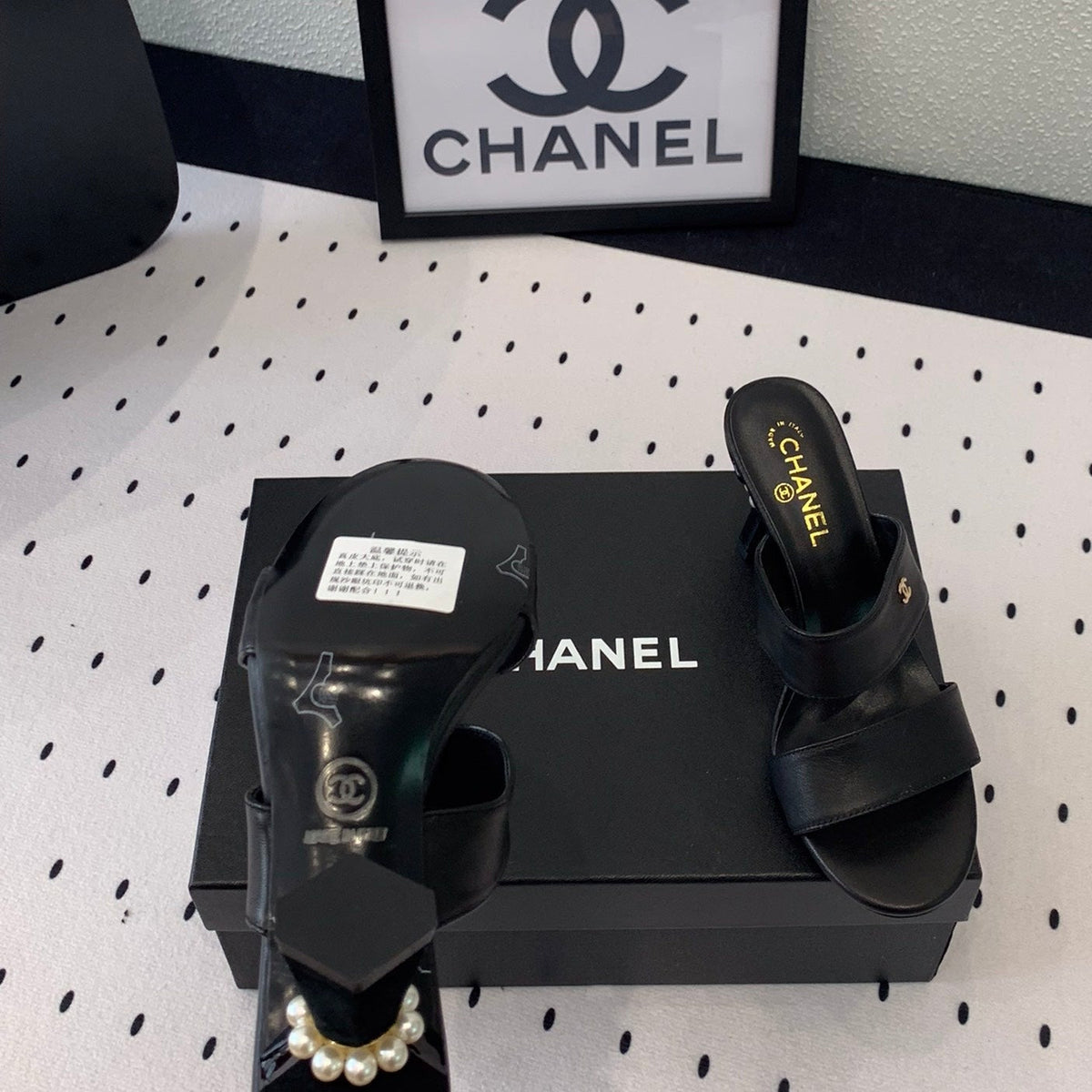 MULES black 1 LAMBSKIN