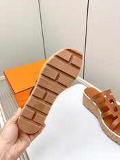 ISABELLA 30 SANDAL IN BRONZE BROWN CALFSKIN