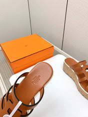ISABELLA 30 SANDAL IN BRONZE BROWN CALFSKIN
