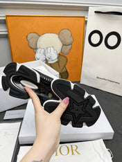 CD CHRONO SNEAKERS IN WHITE AND BLACK MESH