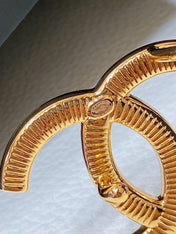CC BELT 30MM IN GOLD SMOOTH CALFSKIN GOLD MIX WHITE HARDWARE