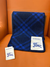 CHECK WOOL 182 CM SCARF NAVY BLUE 405049
