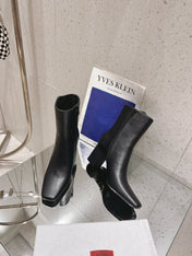 VLOGO THE BOLD EDITION ANKLE BOOT IN BLACK CALFSKIN 70MM