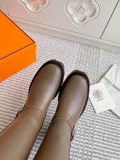 JAIME BOOT IN CEDAR BROWN CALFSKIN