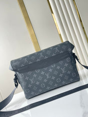 MESSENGER VOYAGER PM 33 IN GUN METAL MONOGRAM ECLIPSE CANVAS