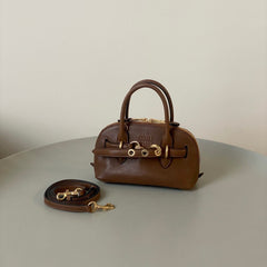 AVENTURE NAPPA MINI BAG 21 IN RUSSET BROWN CALFSKIN GOLD HARDWARE