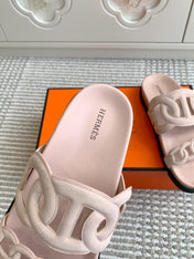 HM 26S EXTRA SANDAL IN LIGHT PINK CALFSKIN AND SUEDE
