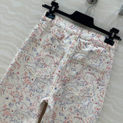 CC Straight Pants Multicolor Denim Cotton