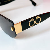PANTHÈRE RIMLESS RECTANGULAR FRAME SUNGLASSES CT0637S IN METAL
