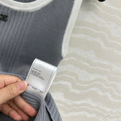 CC Knitted Vest Gray Cotton