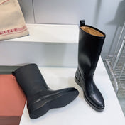 LP 25S JOHN BOOT IN BLACK CALFSKIN