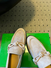 BOTTEGA VENETA 26S LOAFERS IN LIGHT BEIGE SUEDE