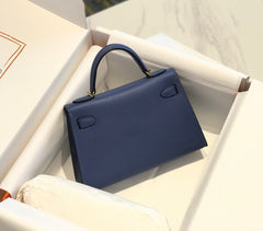 HM KELLY MINI 20 DENIM EPSOM GOLD HARDWARE
